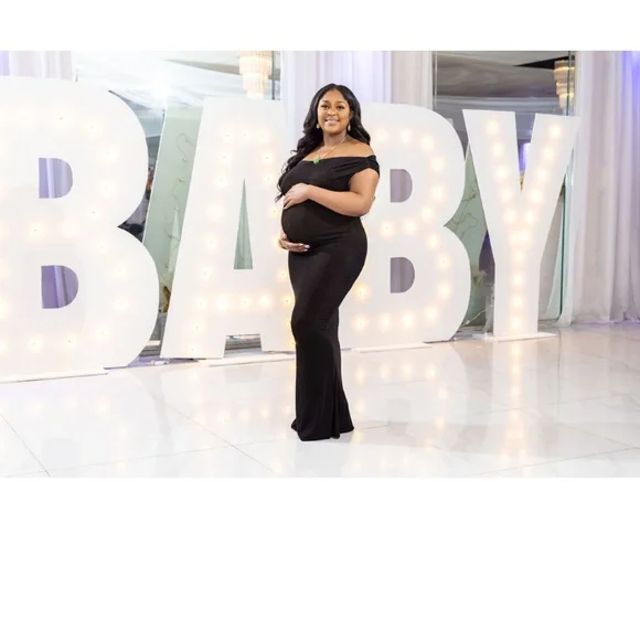 Black/Brown Classic Elegance Reversible Maxi Dress - M - Picture 3 of 3